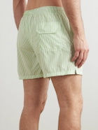 Thom Sweeney - Straight-Leg Mid-Length Striped Swim Shorts - Green
