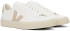VEJA White & Beige Campo Leather Sneakers