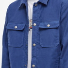 A.P.C. Men's Alex Overdyed Shirt Jacket in Blue