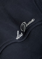 Les Deux Ben Artist Hooded Cotton Sweatshirt Navy