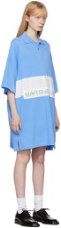 Martine Rose Blue Oversized Polo Dress