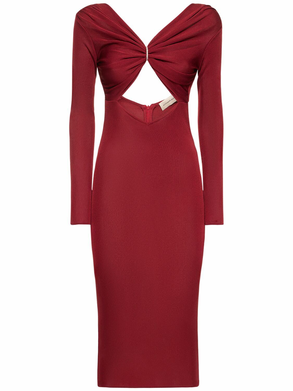 ALEXANDRE VAUTHIER - Cutout Viscose Jersey Midi Dress Alexandre Vauthier ALEXANDRE VAUTHIER - Cutout Viscose Jersey Midi Dress Alexandre Vauthier