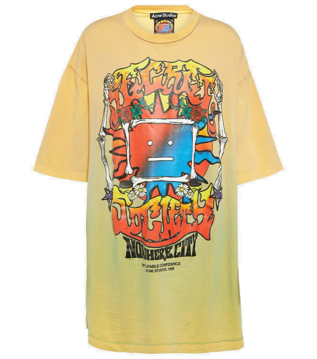 Acne Studios - Face printed cotton T-shirt Acne Studios
