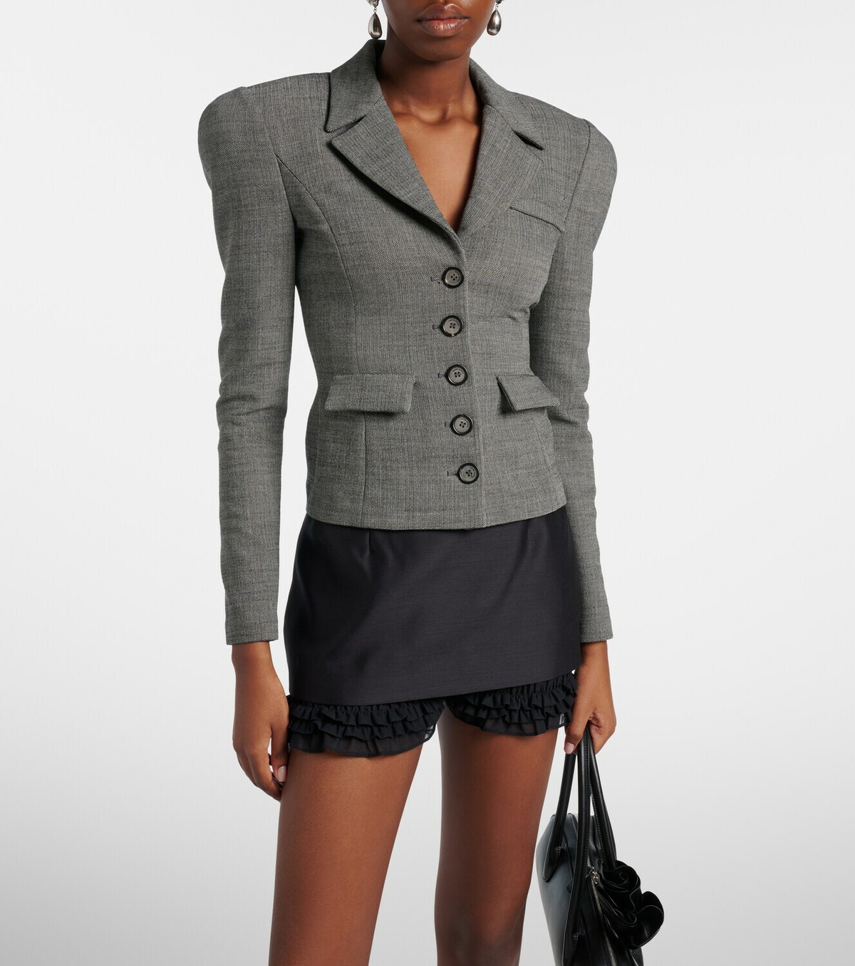 Magda Butrym Ruffled wool and silk skort