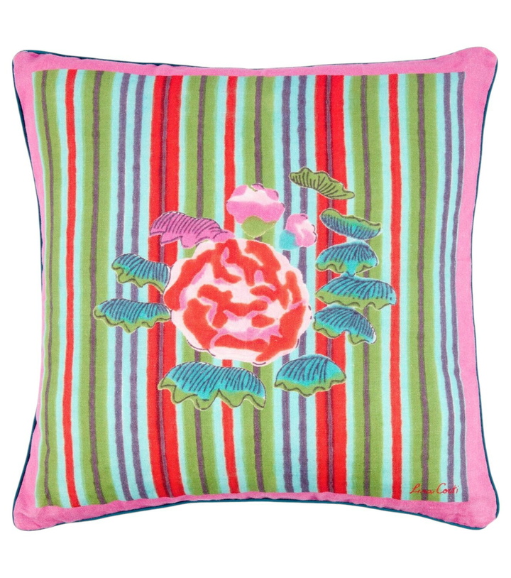 Photo: Lisa Corti Royal Palace striped linen cushion cover