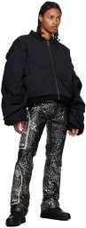 Who Decides War Black 'The Garden Glass Thorned' Leather Pants