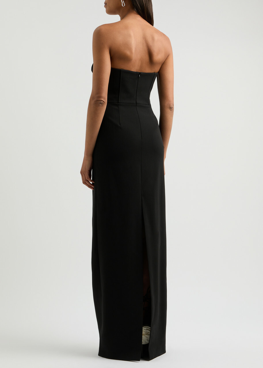 MAGDA BUTRYM 224425BLACK 関税送料込 Magda Butrym Draped Leather Corset | Black | FARFETCH