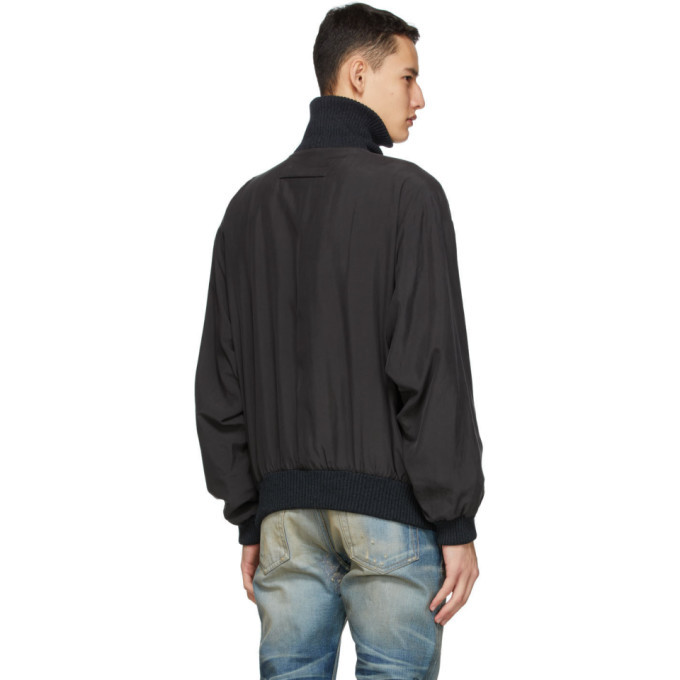 Fear of God Ermenegildo Zegna Black High Zip Anorak Jacket