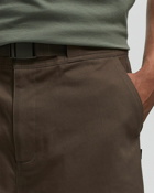 Pas Normal Studios Off Race Cotton Twill Shorts Brown - Mens - Casual Shorts