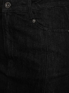 SELF-PORTRAIT - Flared Cotton Denim Maxi Skirt