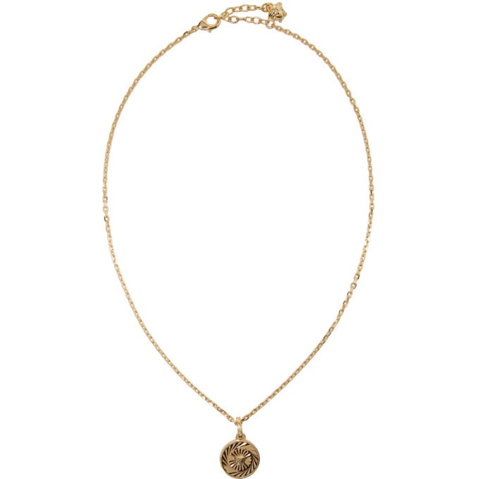 Photo: Versace Gold Round Chain Pendant Necklace
