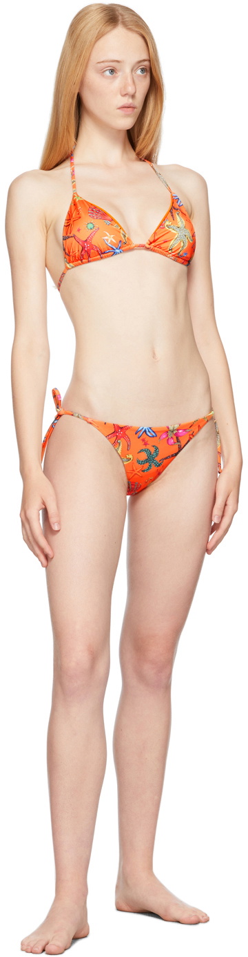 Versace Underwear Orange Trésor De La Mer Bikini Briefs Versace