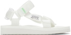 SUICOKE White DEPA-Cab Sandals