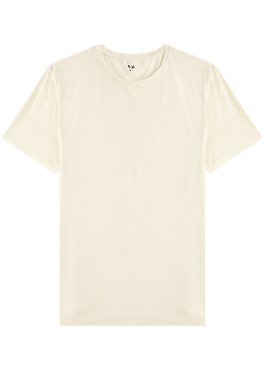 Paige Cash Stretch-jersey T-shirt Off White