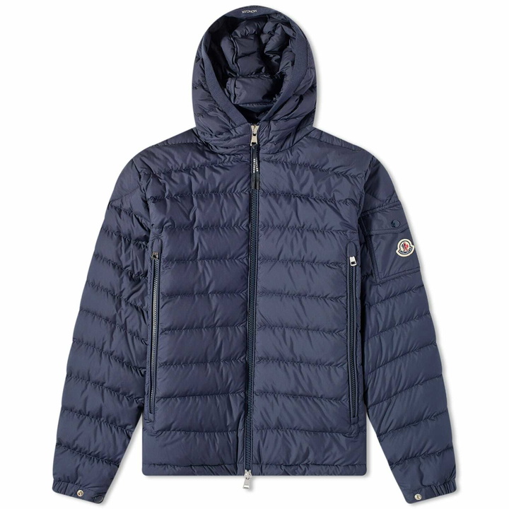 Photo: Moncler Men's Galion Hooded Down Jacket in Navy