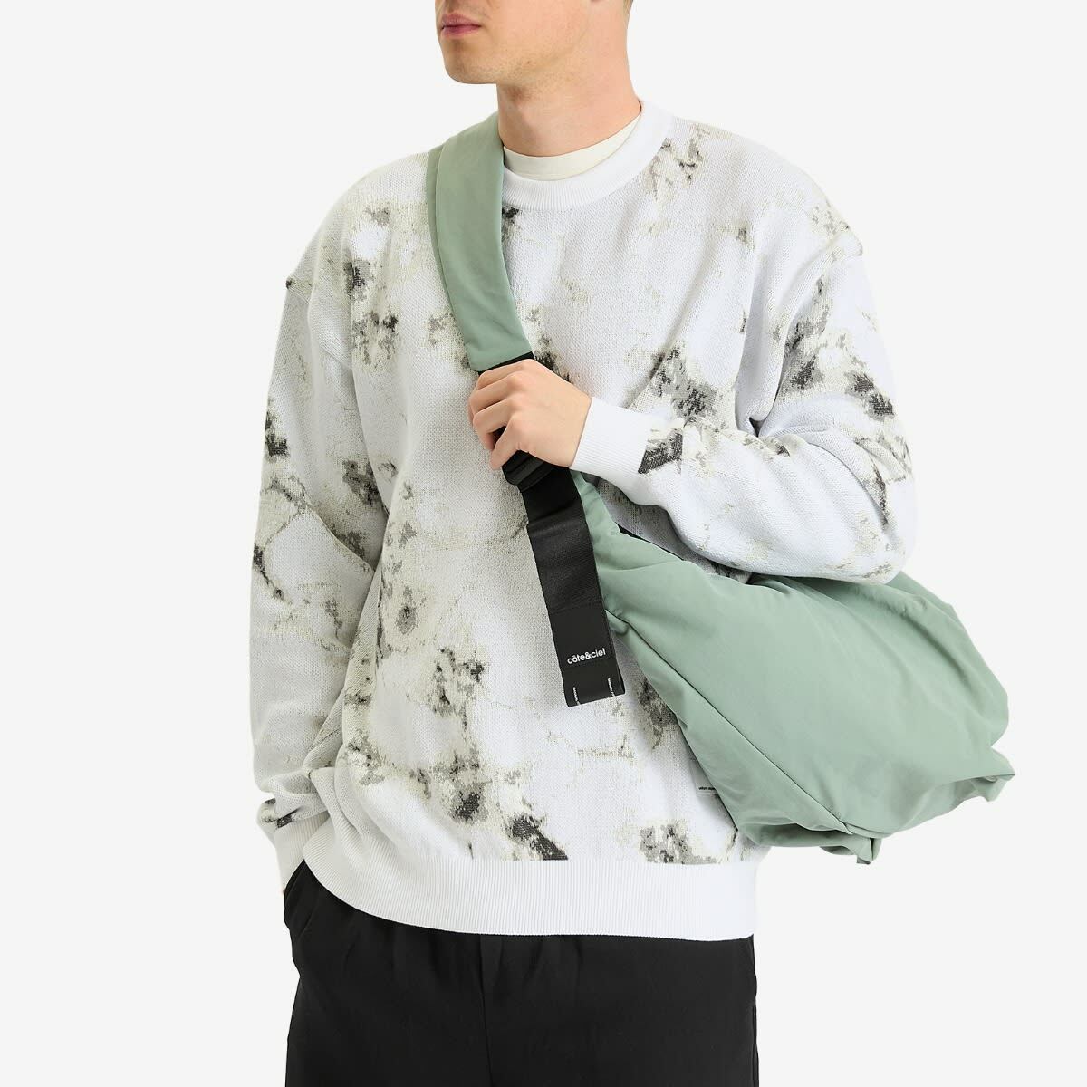 Cote&Ciel Hyco S Smooth Cross Body Bag in Sage Green 