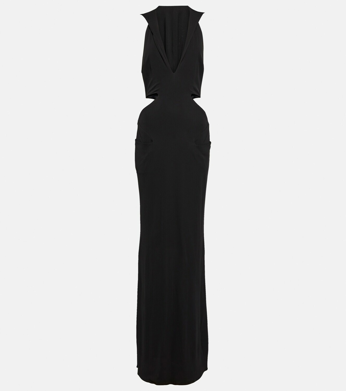 Tom Ford Sleeveless Open Back Gown in Black