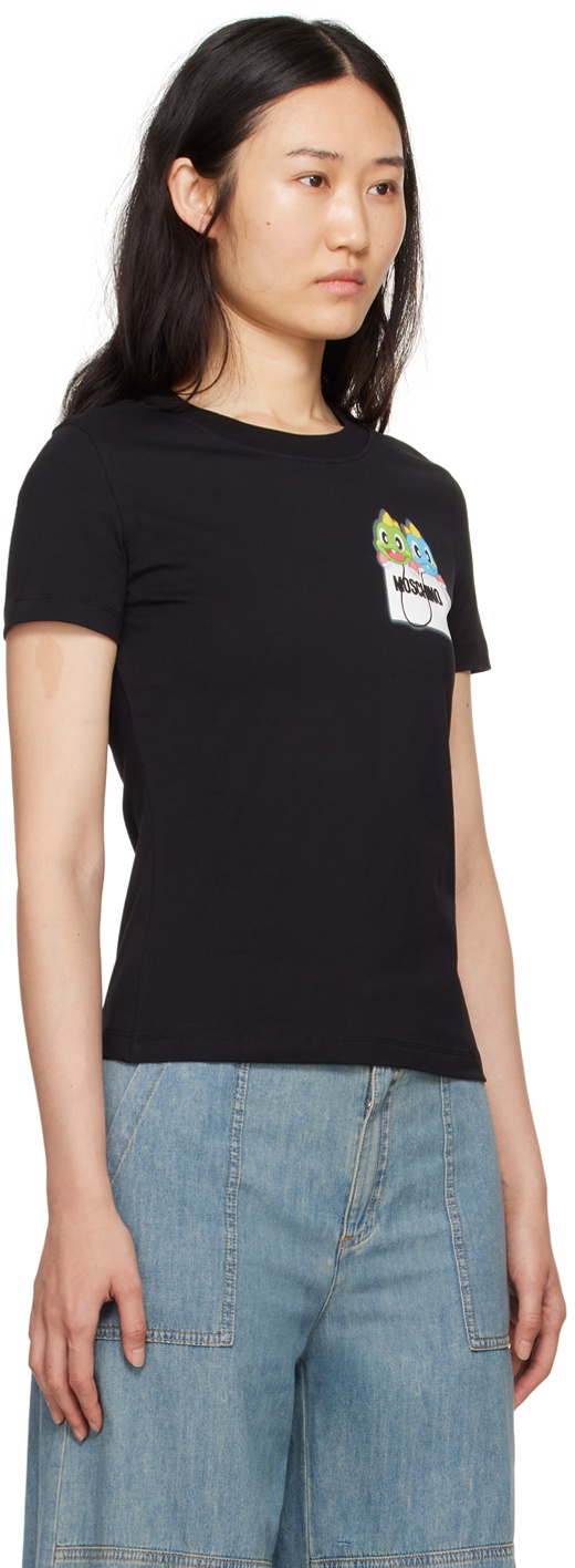 Moschino Black Puzzle Bobble T-Shirt