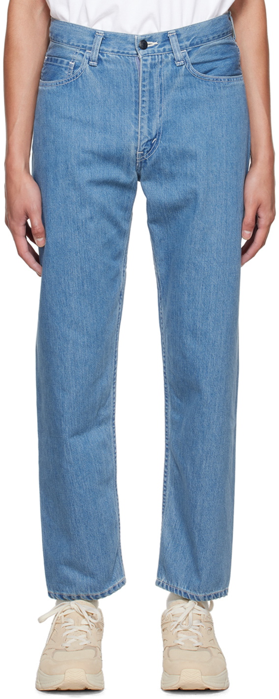 Nanamica Blue 5 Pockets Straight Jeans Nanamica