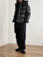 Moncler - Cyclone Convertible Logo-Appliquéd Quilted Shell Hooded Down Jacket - Black