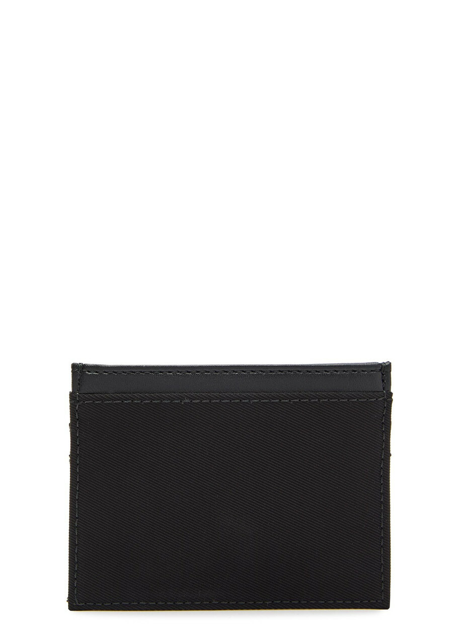 Vivienne Westwood Panelled orb Leather and Twill Card Holder - Black - One Size