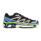 Salomon Black and Blue S-Lab XT-6 Softground Sneakers