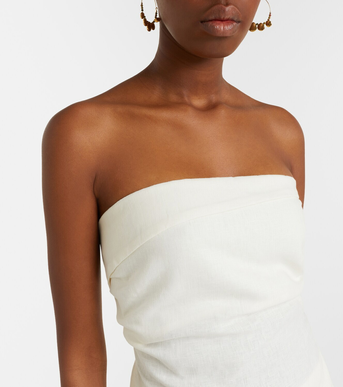 Faithfull Boe strapless linen top