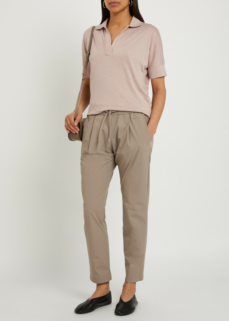 Herno Fine-knit Polo top Light Pink