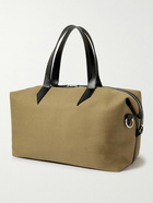 Métier - Nomad All Day Leather-Trimmed Twill Holdall - Green