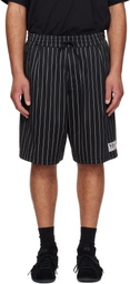 Y-3 Black Mesh Pinstripe Shorts