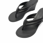 ST. Agni Women's Stitch Detail Thong Wedge in Black