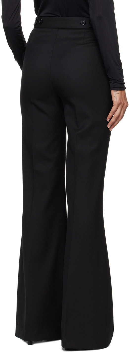 BOSS Black Regular-Fit Flared Wool Twill Trousers