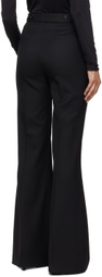 BOSS Black Regular-Fit Flared Wool Twill Trousers