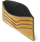 Valextra - Pebble-Grain Leather Cardholder - Yellow