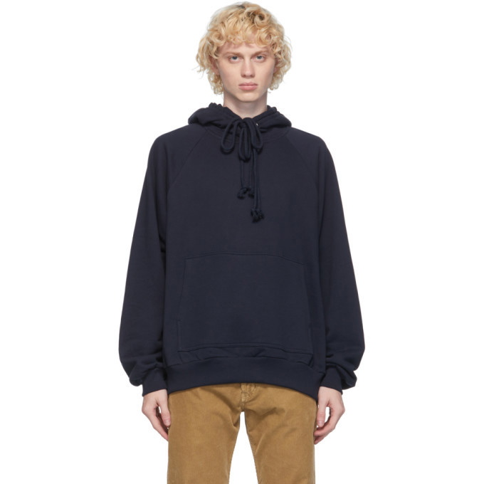 Photo: Dries Van Noten Navy Graphic Hoodie