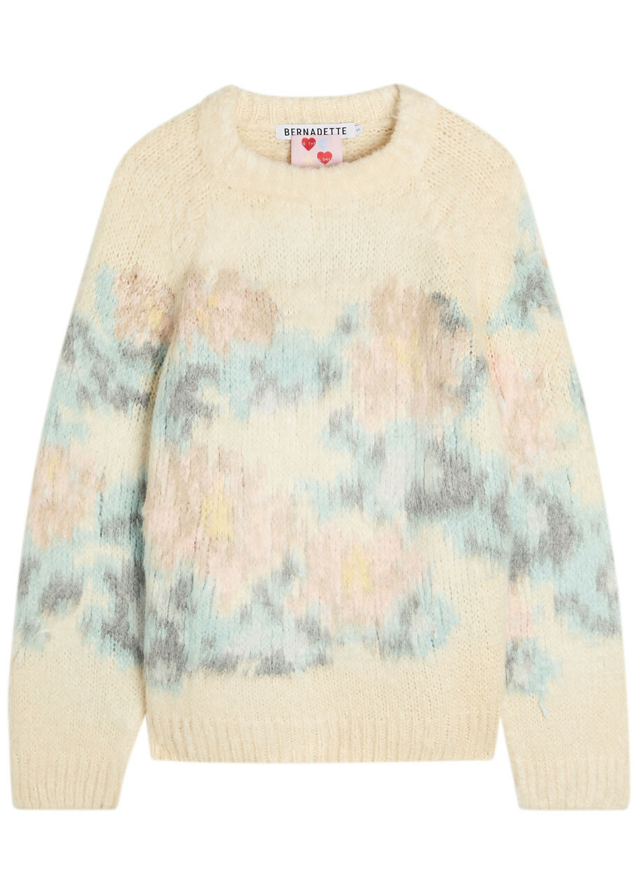 Bernadette Willy Floral-intarsia Silk Jumper Multicoloured 1