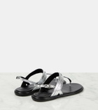 Isabel Marant Nya metallic leather thong sandals