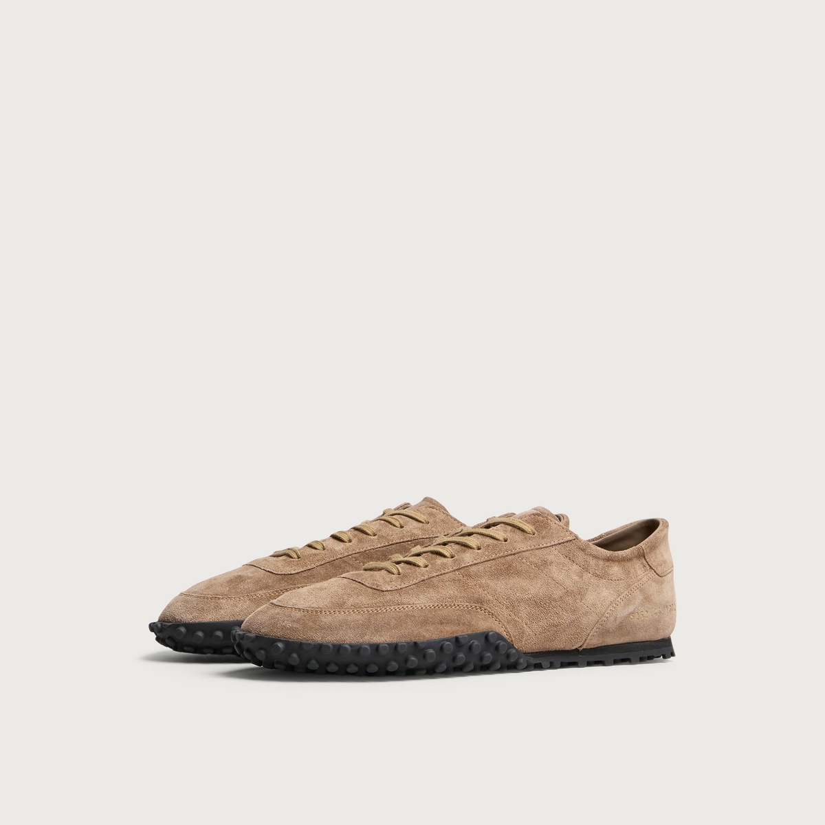 Common Projects Men's Minimal Runner Seventy Suede Sneaker in Tan