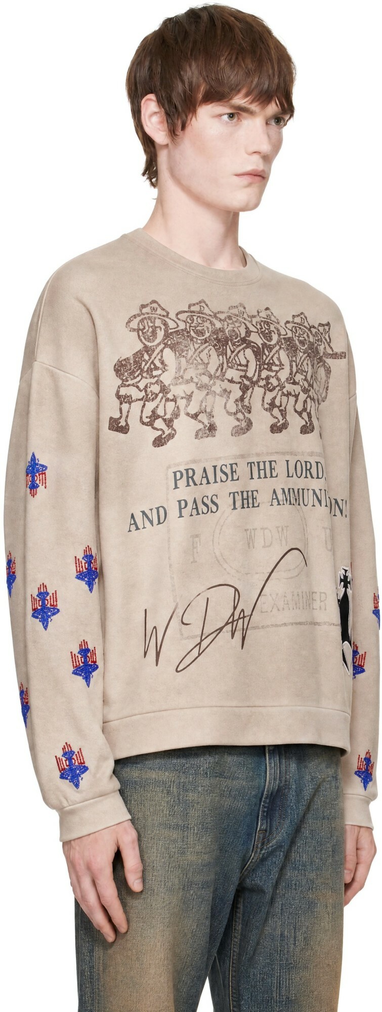 Who Decides War Off-White Ammunition Crewneck Sweatshirt