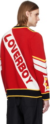 Charles Jeffrey LOVERBOY Red 'Loverboy' Logo Sweater