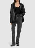 WEWOREWHAT High Rise Relaxed Straight Denim Jeans