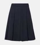 Alessandra Rich Pleated wool-blend miniskirt