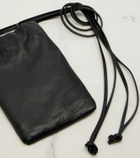 The Row Bourse leather phone pouch