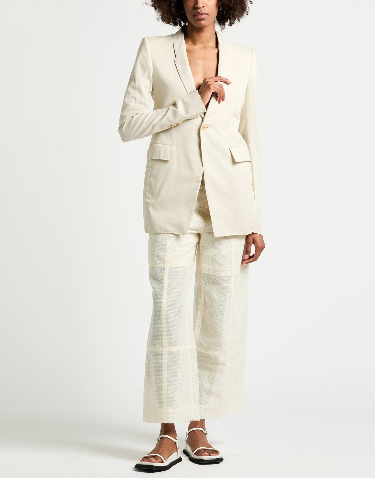 Rick Owens Womens Blazer in Beige
