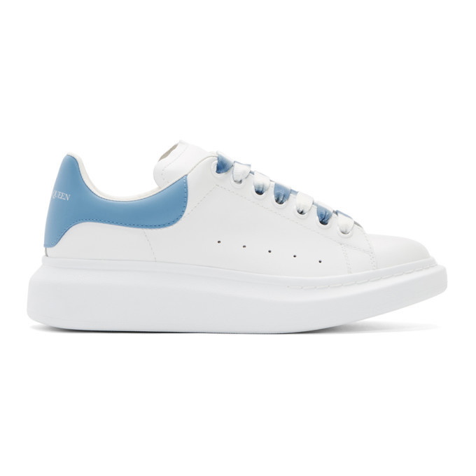 Photo: Alexander McQueen White and Blue Degrade Oversized Sneakers