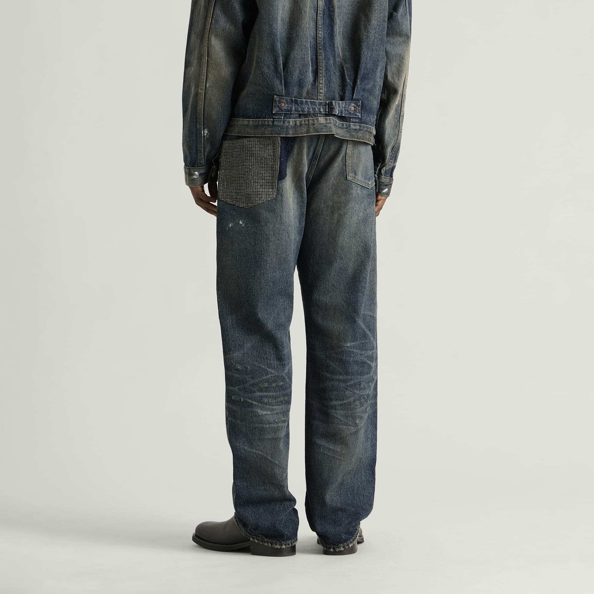 Junya Watanabe MAN Men's Custom Patchwork Denim Jeans in Indigo Mix