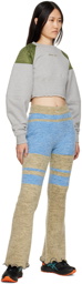 Andersson Bell Khaki & Blue Senya Color Block Lounge Pants