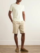 TOM FORD - Placed Rib Slim-Fit Lyocell and Cotton-Blend T-Shirt - Neutrals