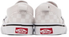 Vans Baby Beige & White Checkerboard Slip-On V Sneakers