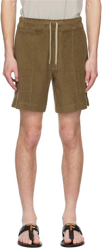 Photo: TOM FORD Brown Towelling Shorts